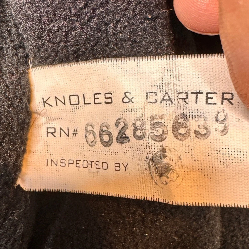 Knoles & Carter‎ Italian Lamb Skin Leather Vest Womens Black Faux Fur Collar XL